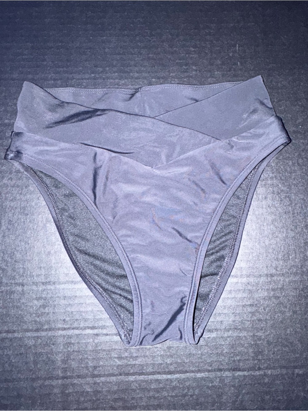 Ninety Nine Black Crossover High Waisted Bikini Bottoms Size XS V-Front